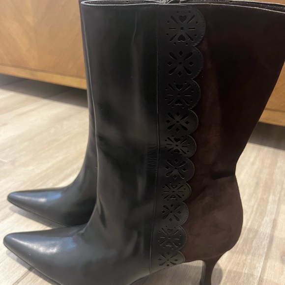 New without box Coach leather and suede black and brown boot - Picture 2 of 5